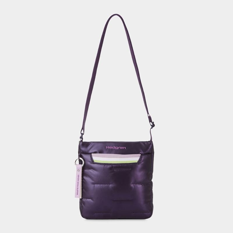 Purple Deep Blue Women's Hedgren Cushy Crossbody Bags | RXG1728YD