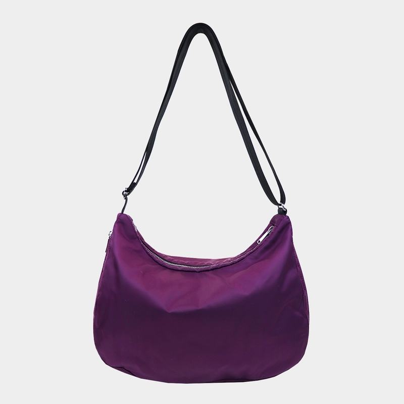 Purple Women's Hedgren Ann Crossbody Bags | KYW59100PZ