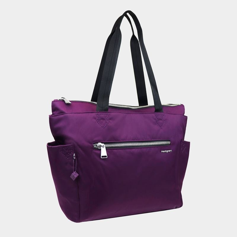 Purple Women's Hedgren Margaret Sustainably Made Tote Bags | RZN6089WG