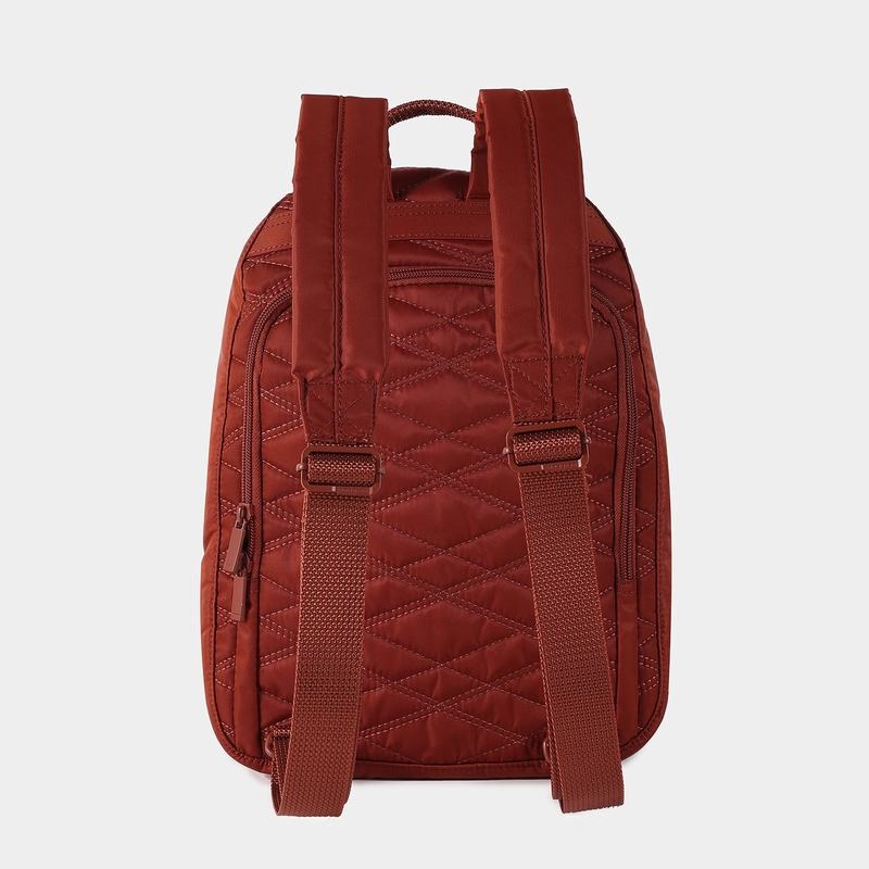 Red Brown Women's Hedgren Vogue Large Rfid Backpacks | HTV5522HY