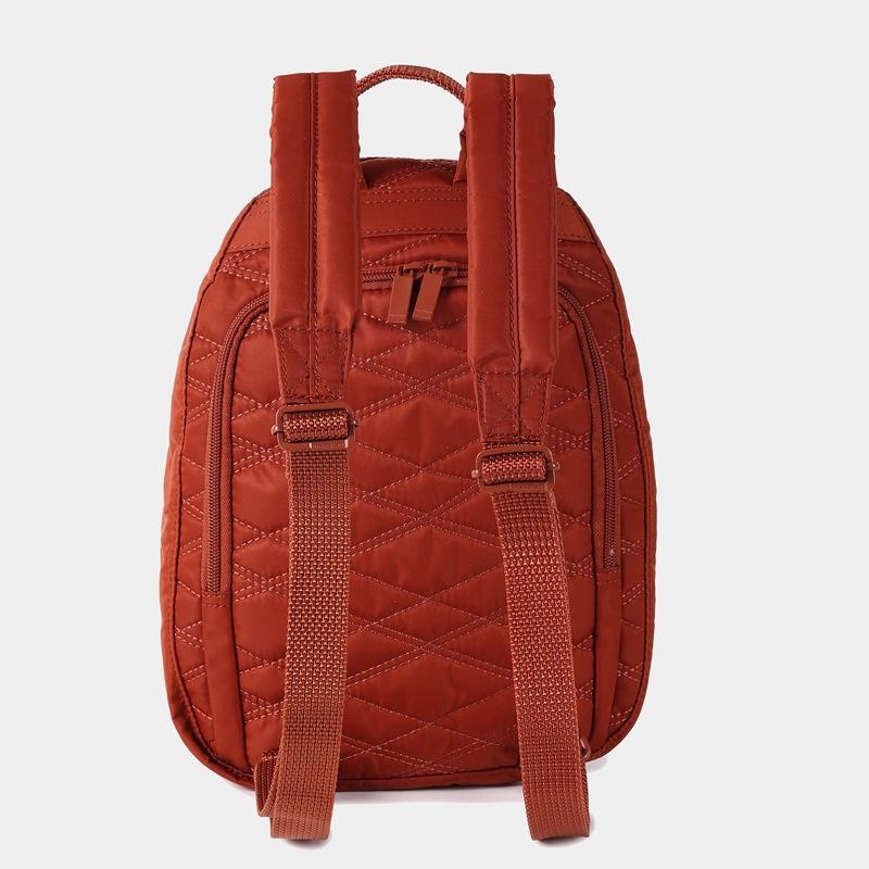 Red Brown Women's Hedgren Vogue Rfid Backpacks | ZYI2956QD