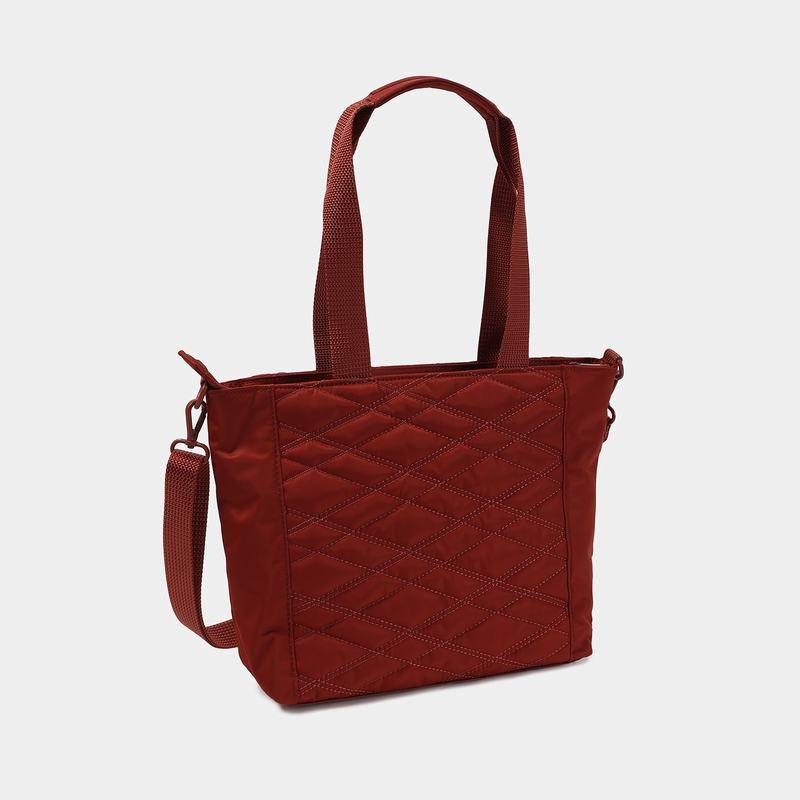 Red Brown Women's Hedgren Zoe Medium Rfid Tote Bags | KWZ377AB