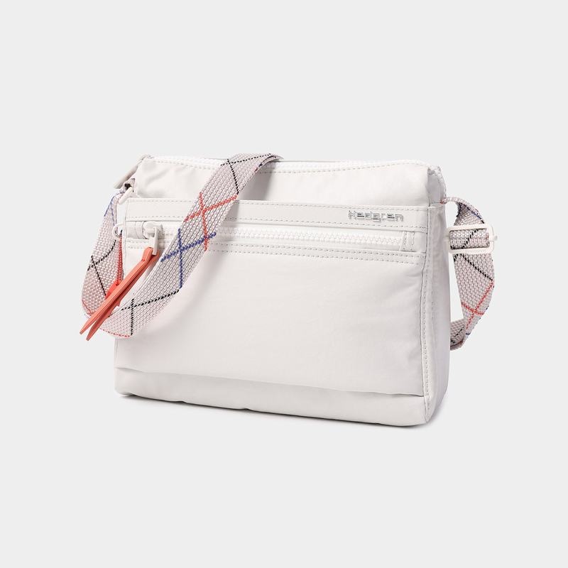 White Grey Women's Hedgren Eye Shoulder Bags | JHQ5392HX