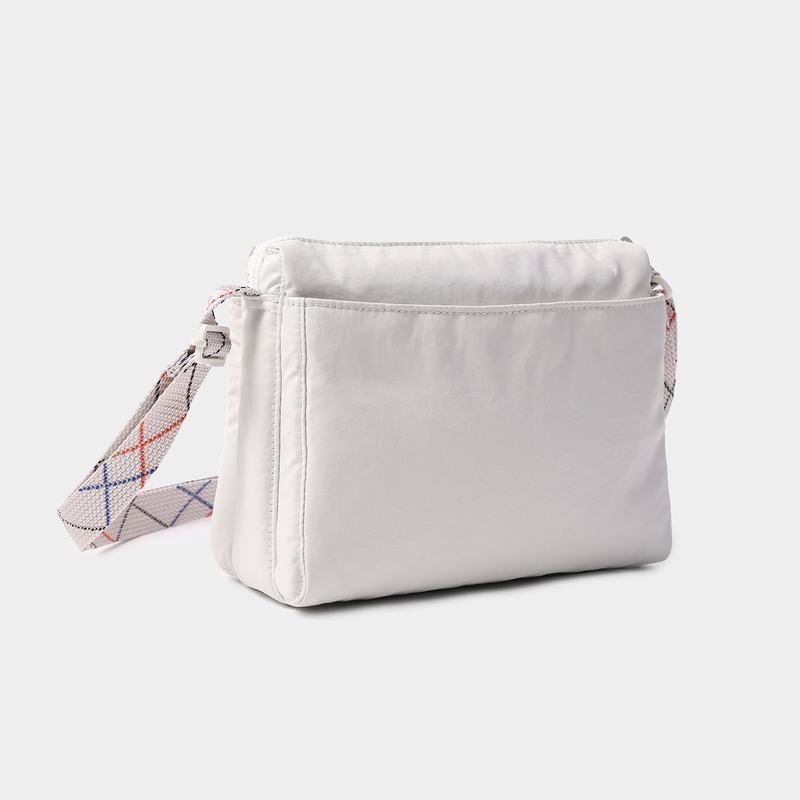 White Grey Women's Hedgren Eye Shoulder Bags | JHQ5392HX