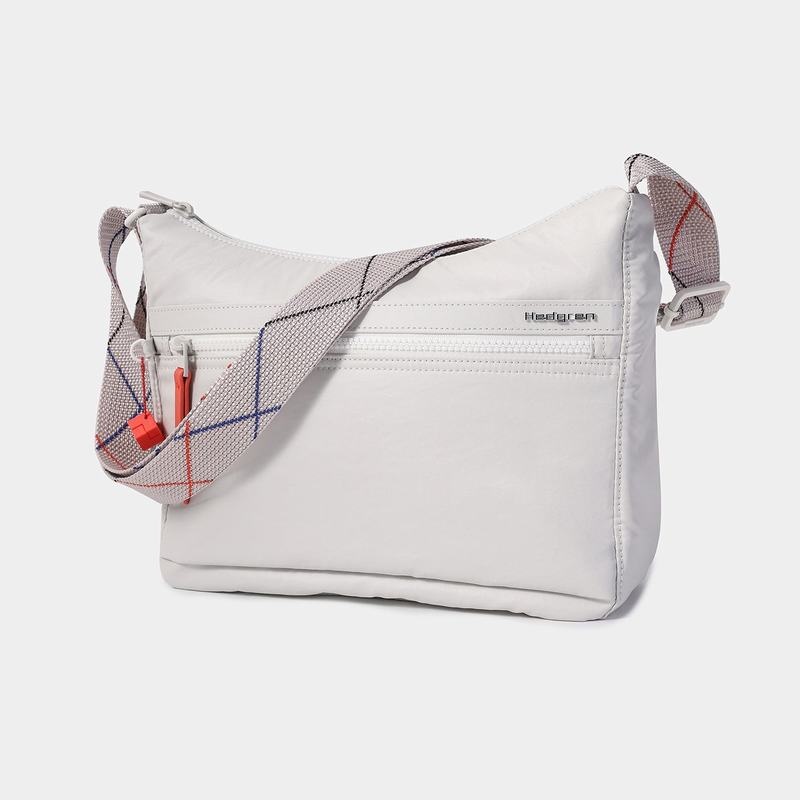 White Grey Women's Hedgren Harpers Crossbody Bags | GHQ3276TF