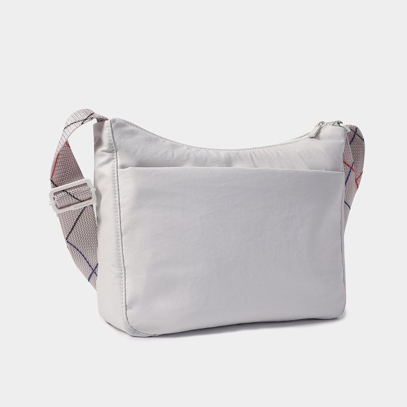 White Grey Women's Hedgren Harpers Crossbody Bags | GHQ3276TF