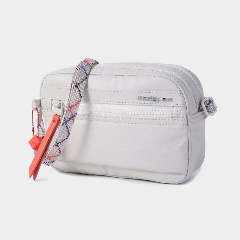 White Grey Women's Hedgren Maia Crossbody Bags | END6718ZX