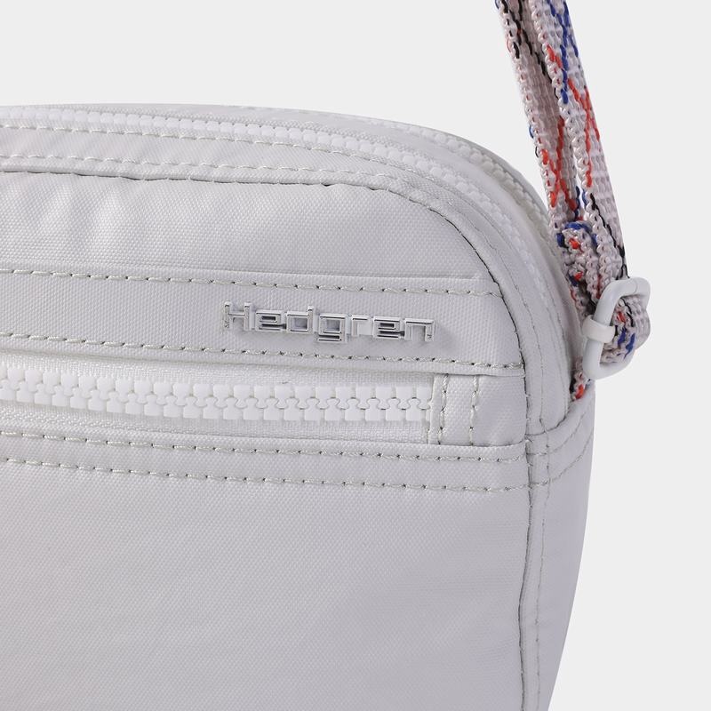 White Grey Women's Hedgren Maia Crossbody Bags | END6718ZX