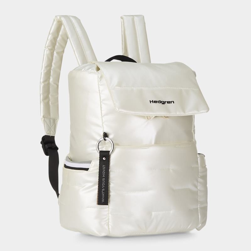 White Women's Hedgren Billowy Backpacks | YSB3615VI