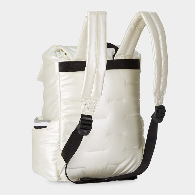 White Women's Hedgren Billowy Backpacks | YSB3615VI