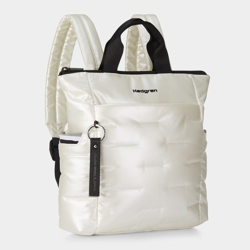 White Women's Hedgren Comfy Backpacks | HIU2777XS